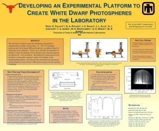 Developing an Experimental Platform to Create White Dwarf Photospheres in the Laboratory