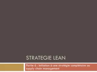 strategie lean
