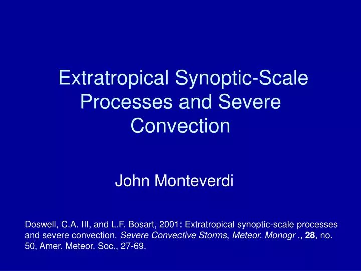 extratropical synoptic scale processes and severe convection