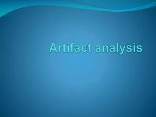 artifact analysis