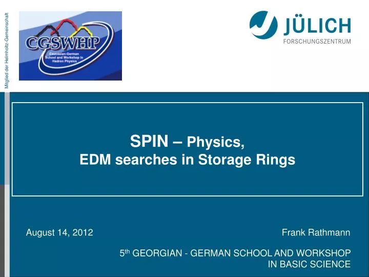 spin physics edm searches in storage rings