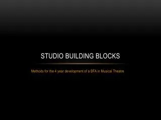 Studio Building Blocks