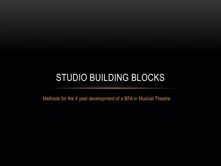 studio building blocks