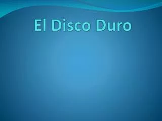 el disco duro