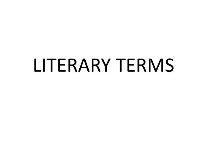 literary terms