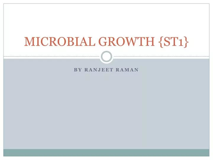 microbial growth st1