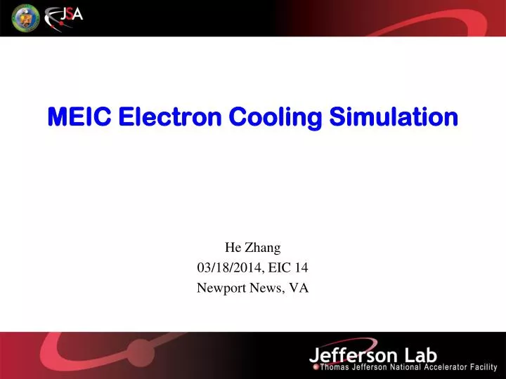 meic electron cooling simulation