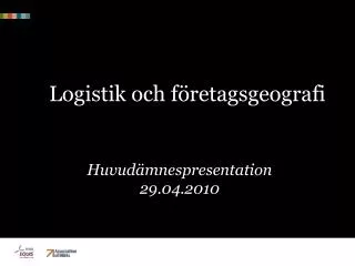 logistik och f retagsgeografi