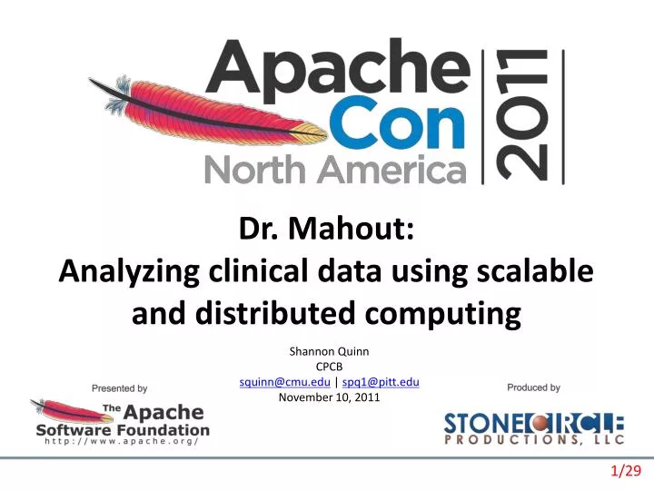 dr mahout analyzing clinical data using scalable and distributed computing