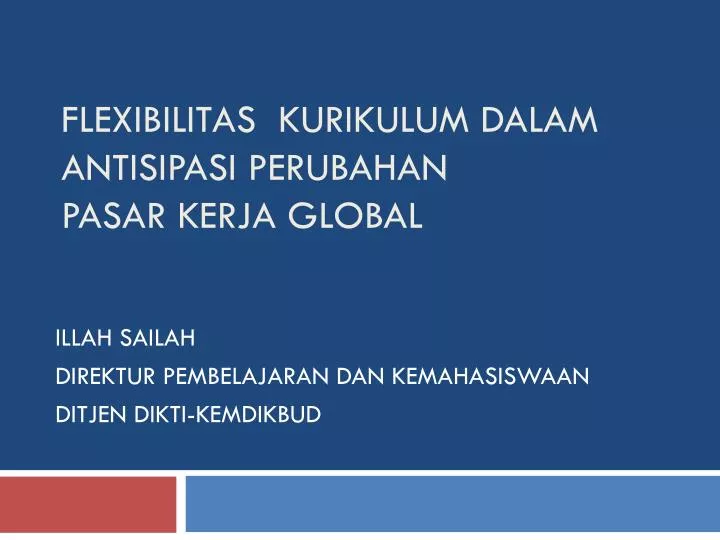 flexibilitas kurikulum dalam antisipasi perubahan pasar kerja global