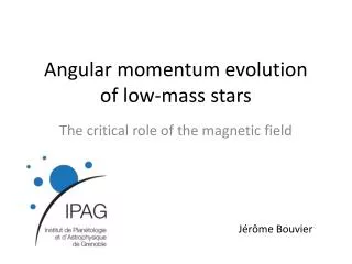 Angular momentum evolution of low-mass stars