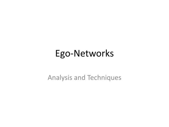 ego networks