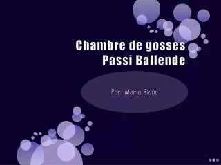chambre de gosses passi ballende