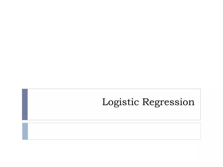 logistic regression