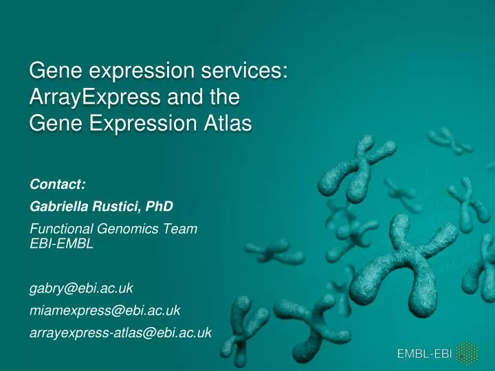 gene expression services arrayexpress and the gene expression atlas