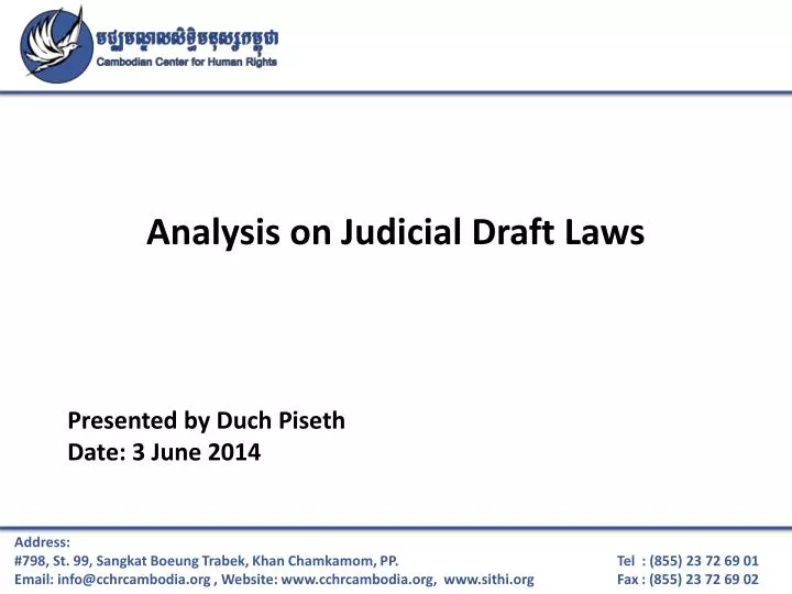 analysis on judicial draft laws
