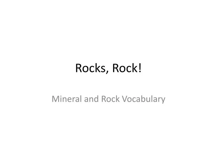 rocks rock