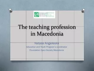 The teaching profession in Macedonia