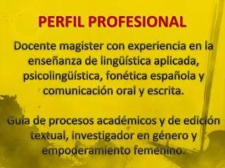 perfil profesional