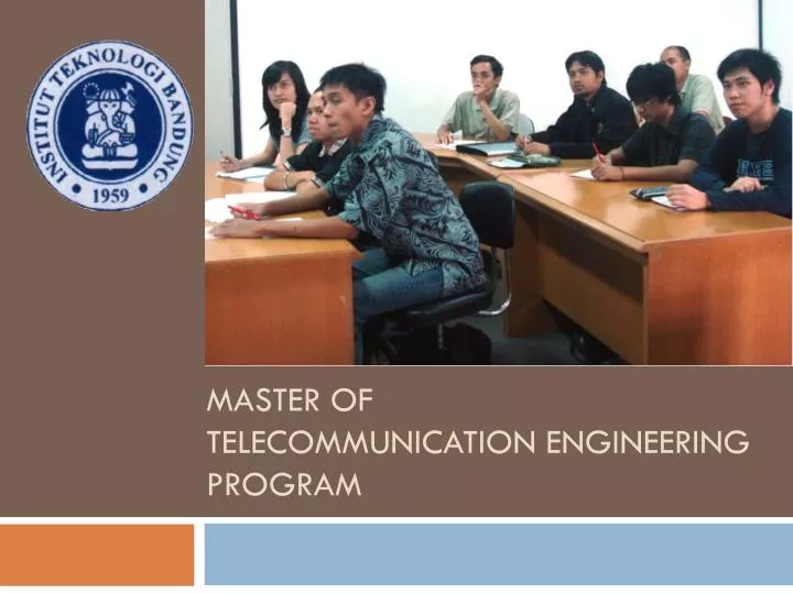 master of telecommunication engineering program
