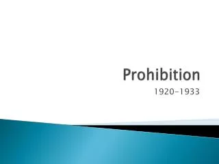 Prohibition