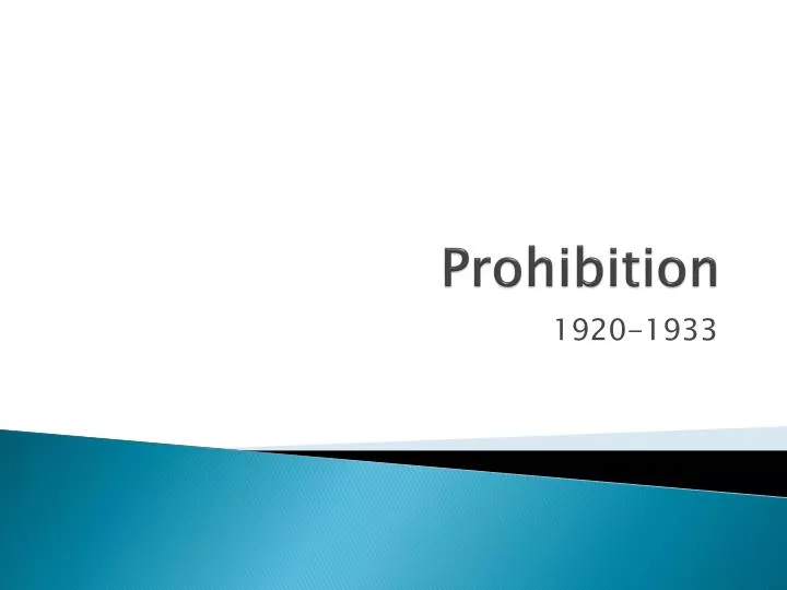 prohibition