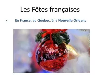 les f tes fran aises