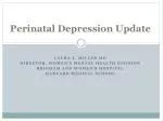 Perinatal Depression Update - slide 1