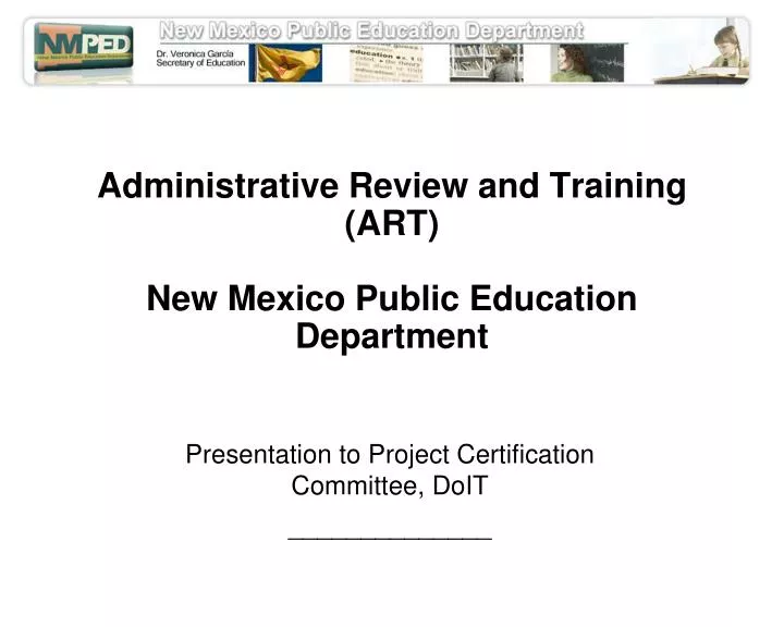 administrative review and training art new mexico public education department