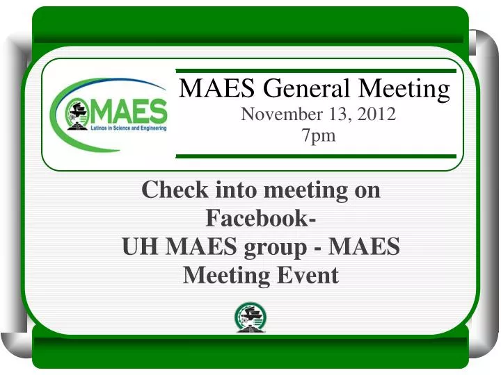 check into meeting on facebook uh maes group maes meeting event