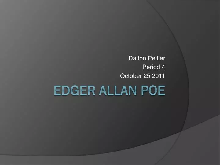 dalton p eltier period 4 october 25 2011