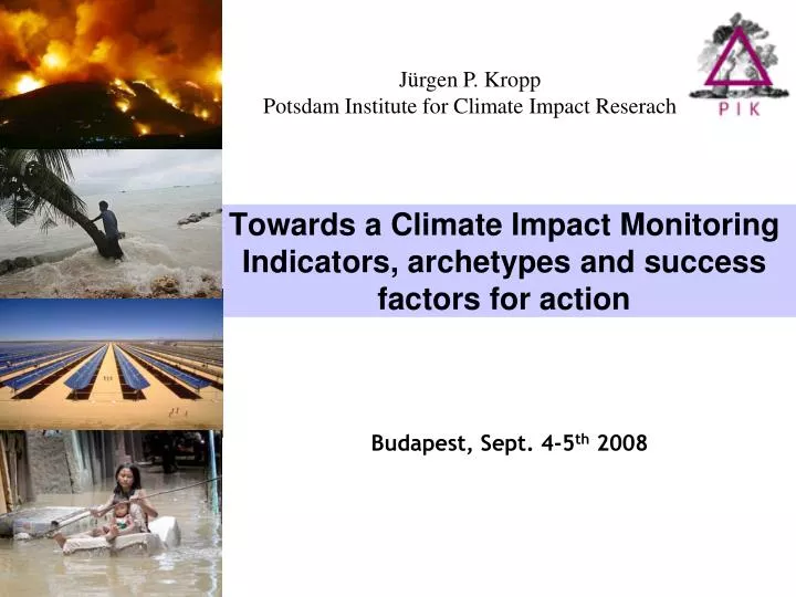 towards a climate impact monitoring indicators archetypes and success factors for action