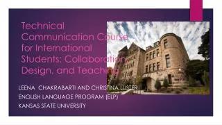 Technical Communication Course for International Students: Collaboration, Design, and Teaching