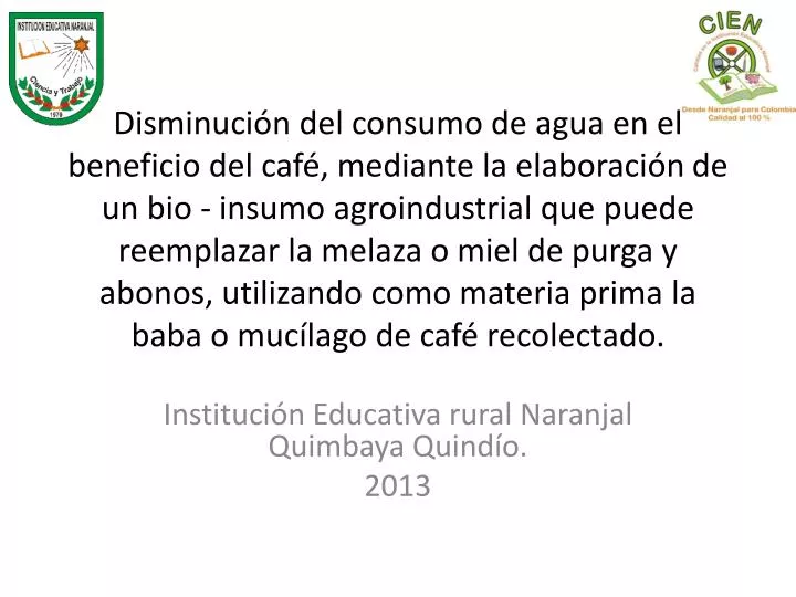 instituci n educativa rural naranjal quimbaya quind o 2013