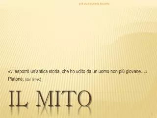 vi esporr un antica storia che ho udito da un uomo non pi giovane platone dal timeo