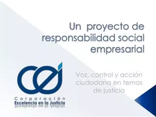 Un proyecto de responsabilidad social empresarial