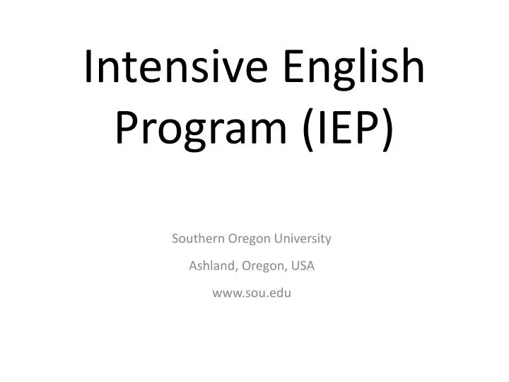 intensive english program iep