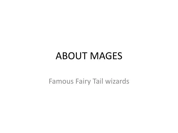 about mages