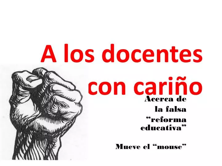 a los docentes con cari o