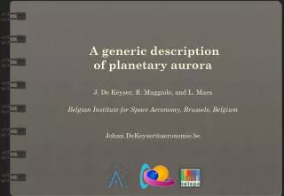 A generic description of planetary aurora