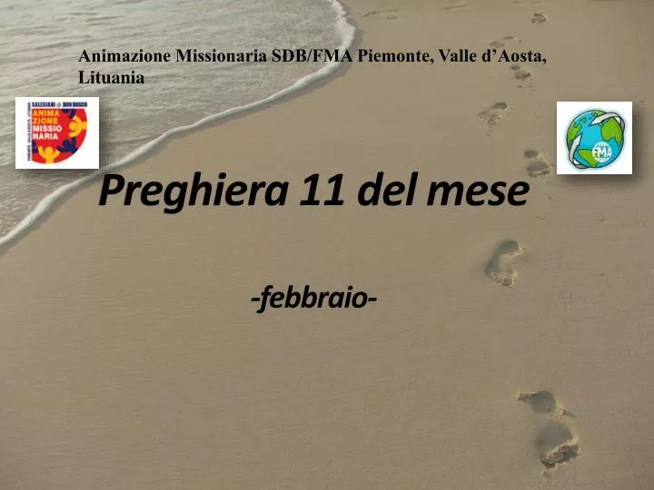 preghiera 11 del mese febbraio