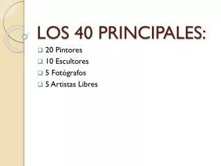 los 40 principales