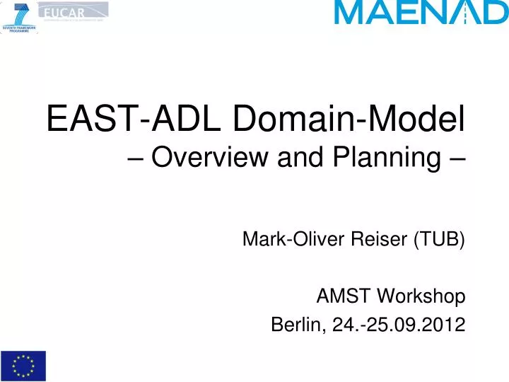 east adl domain model overview and planning