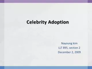 Celebrity Adoption
