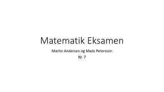 Matematik Eksamen