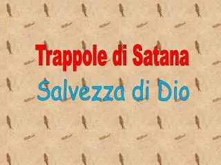 trappole di satana