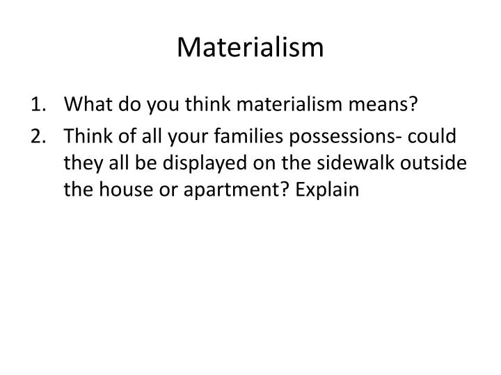 materialism