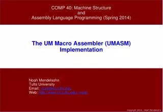 The UM Macro Assembler (UMASM) Implementation