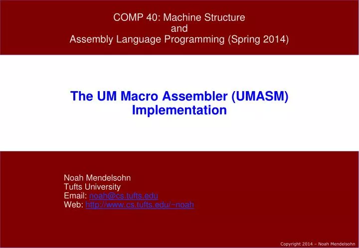 the um macro assembler umasm implementation
