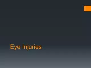 Eye Injuries